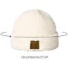 imageCC Women Fuzzy Lined Sherpa Cuff Warm Winter Beanie and Mitten SetIvory