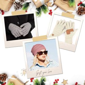 imageCC Exclusives Cable Knit Beanie  Thick Soft ampamp Warm Chunky Beanie Hat with Glove Gift Set for Women HATG20A 0 Gift SetNew Olive