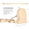 imageCC Belt Bag for Women Sling Bag Crossbody Bags with Adjustable Strap for WomenBackpack  Beige