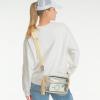 imageCC Belt Bag for Women Sling Bag Crossbody Bags with Adjustable Strap for WomenClear  Gold