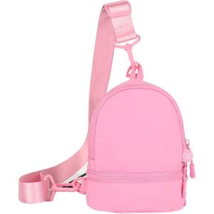 imageCC Belt Bag for Women Sling Bag Crossbody Bags with Adjustable Strap for WomenBackpack  Pink