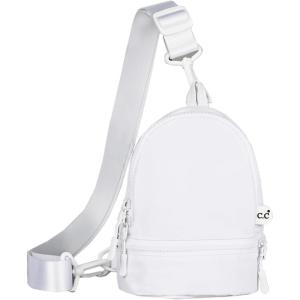 imageCC Belt Bag for Women Sling Bag Crossbody Bags with Adjustable Strap for WomenBackpack  White