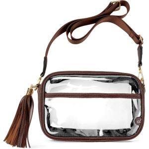 imageCC Belt Bag for Women Sling Bag Crossbody Bags with Adjustable Strap for WomenClear  Brown