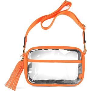 imageCC Belt Bag for Women Sling Bag Crossbody Bags with Adjustable Strap for WomenClear  Orange