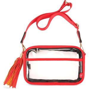 imageCC Belt Bag for Women Sling Bag Crossbody Bags with Adjustable Strap for WomenClear  Red