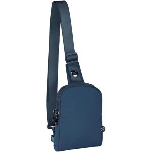 imageCC Belt Bag for Women Sling Bag Crossbody Bags with Adjustable Strap for WomenDouble Pocket  Navy