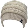 imageCC Winter Oversized Beanie Hat with Fuzzy Lining  Thick Knit Thermal Beanie for Cold Weather Soft Warm Fleece Lined CapBeige