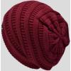 imageCC Winter Oversized Beanie Hat with Fuzzy Lining  Thick Knit Thermal Beanie for Cold Weather Soft Warm Fleece Lined CapBurgundy