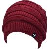 imageCC Winter Oversized Beanie Hat with Fuzzy Lining  Thick Knit Thermal Beanie for Cold Weather Soft Warm Fleece Lined CapBurgundy