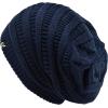 imageCC Winter Oversized Beanie Hat with Fuzzy Lining  Thick Knit Thermal Beanie for Cold Weather Soft Warm Fleece Lined CapNavy Blue