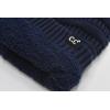 imageCC Winter Oversized Beanie Hat with Fuzzy Lining  Thick Knit Thermal Beanie for Cold Weather Soft Warm Fleece Lined CapNavy Blue