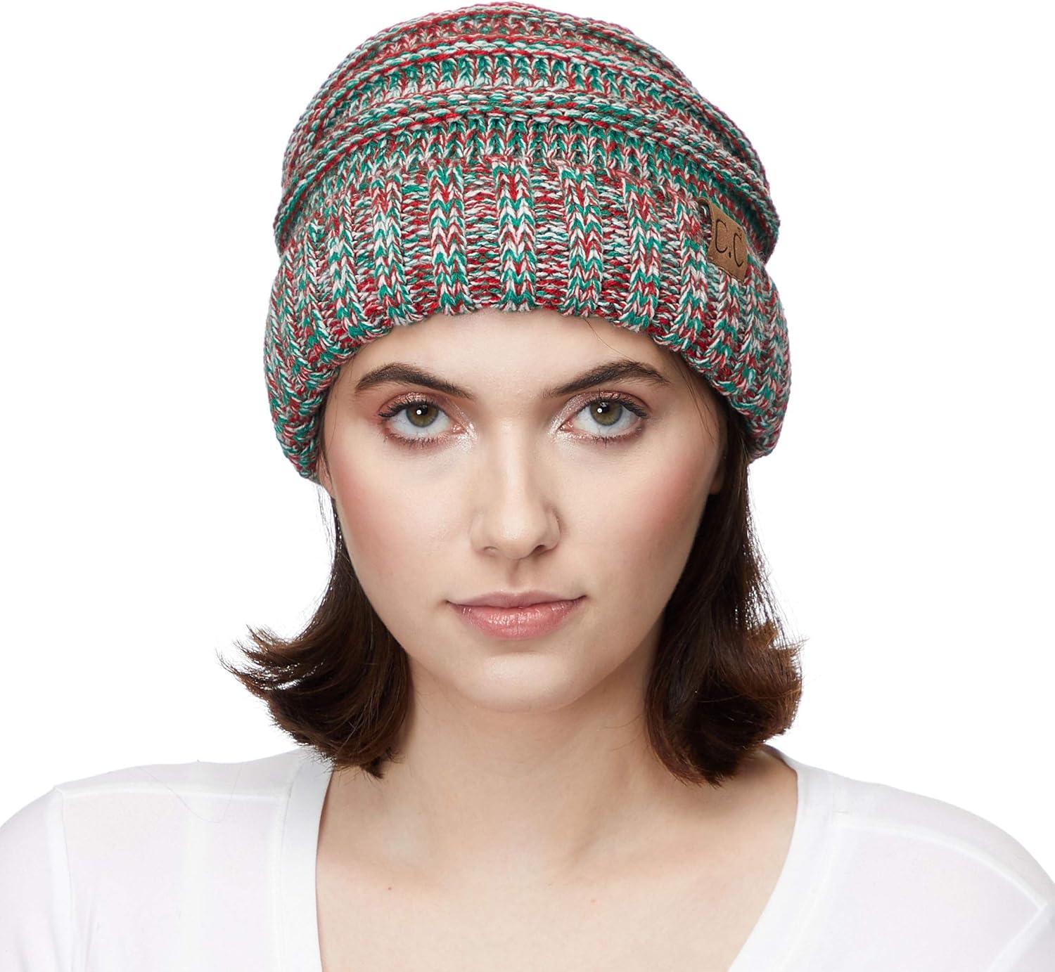 imageCC Hat100 Oversized Baggy Slouch Thick Warm Cap Hat Skully Cable Knit BeanieXmas