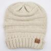imageCC Hat100 Oversized Baggy Slouch Thick Warm Cap Hat Skully Cable Knit BeanieBeige Solid