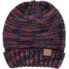 imageCC Hat100 Oversized Baggy Slouch Thick Warm Cap Hat Skully Cable Knit BeanieBlack Multi