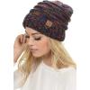 imageCC Hat100 Oversized Baggy Slouch Thick Warm Cap Hat Skully Cable Knit BeanieBlack Multi Mix