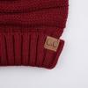 imageCC Hat100 Oversized Baggy Slouch Thick Warm Cap Hat Skully Cable Knit BeanieBurgundy Solid