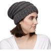 imageCC Hat100 Oversized Baggy Slouch Thick Warm Cap Hat Skully Cable Knit BeanieDk GreyLt Grey