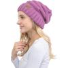 imageCC Hat100 Oversized Baggy Slouch Thick Warm Cap Hat Skully Cable Knit BeanieLavender
