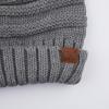 imageCC Hat100 Oversized Baggy Slouch Thick Warm Cap Hat Skully Cable Knit BeanieLt Mel Grey Solid