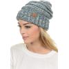 imageCC Hat100 Oversized Baggy Slouch Thick Warm Cap Hat Skully Cable Knit BeanieMint Mix