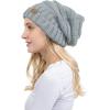 imageCC Hat100 Oversized Baggy Slouch Thick Warm Cap Hat Skully Cable Knit BeanieNatural Grey