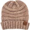 imageCC Hat100 Oversized Baggy Slouch Thick Warm Cap Hat Skully Cable Knit BeanieTaupe Chenille