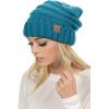 imageCC Hat100 Oversized Baggy Slouch Thick Warm Cap Hat Skully Cable Knit BeanieTeal