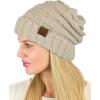 imageCC Womens Chenille Oversized Baggy Soft Warm Thick Knit Beanie Cap HatBeige