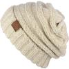 imageCC Womens Chenille Oversized Baggy Soft Warm Thick Knit Beanie Cap HatBeige