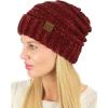 imageCC Womens Chenille Oversized Baggy Soft Warm Thick Knit Beanie Cap HatBurgundy