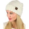 imageCC Womens Chenille Oversized Baggy Soft Warm Thick Knit Beanie Cap HatIvory