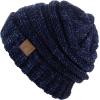 imageCC Womens Chenille Oversized Baggy Soft Warm Thick Knit Beanie Cap HatNavy