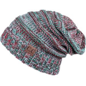 imageCC Hat100 Oversized Baggy Slouch Thick Warm Cap Hat Skully Cable Knit BeanieXmas