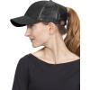 imageCC Ponycap Messy High Bun Ponytail Adjustable Mesh Trucker Baseball Cap HatBlack