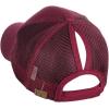 imageCC Ponycap Messy High Bun Ponytail Adjustable Mesh Trucker Baseball Cap HatBurgundy