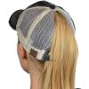 imageCC Ponycap Messy High Bun Ponytail Adjustable Mesh Trucker Baseball Cap HatCamo Black