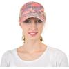 imageCC Ponycap Messy High Bun Ponytail Adjustable Mesh Trucker Baseball Cap HatCamo Coral
