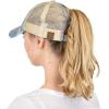 imageCC Ponycap Messy High Bun Ponytail Adjustable Mesh Trucker Baseball Cap HatCamo Mint