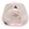 imageCC Ponycap Messy High Bun Ponytail Adjustable Mesh Trucker Baseball Cap HatCheetah Print Pink