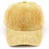 imageCC Ponycap Messy High Bun Ponytail Adjustable Mesh Trucker Baseball Cap HatCorduroyhoney Mustard