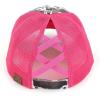 imageCC Ponycap Messy High Bun Ponytail Adjustable Mesh Trucker Baseball Cap HatCow Print  Hot Pink