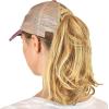 imageCC Ponycap Messy High Bun Ponytail Adjustable Mesh Trucker Baseball Cap HatCriss Cross Mesh Berry