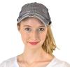 imageCC Ponycap Messy High Bun Ponytail Adjustable Mesh Trucker Baseball Cap HatCriss Cross Mesh Gray