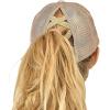 imageCC Ponycap Messy High Bun Ponytail Adjustable Mesh Trucker Baseball Cap HatCriss Cross Mesh Khaki