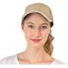 imageCC Ponycap Messy High Bun Ponytail Adjustable Mesh Trucker Baseball Cap HatCriss Cross Mesh Khaki