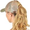 imageCC Ponycap Messy High Bun Ponytail Adjustable Mesh Trucker Baseball Cap HatCriss Cross Mesh Olive