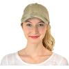 imageCC Ponycap Messy High Bun Ponytail Adjustable Mesh Trucker Baseball Cap HatCriss Cross Mesh Olive