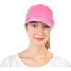 imageCC Ponycap Messy High Bun Ponytail Adjustable Mesh Trucker Baseball Cap HatCriss Cross Mesh Pink