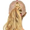 imageCC Ponycap Messy High Bun Ponytail Adjustable Mesh Trucker Baseball Cap HatCriss Cross Mesh Red