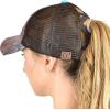 imageCC Ponycap Messy High Bun Ponytail Adjustable Mesh Trucker Baseball Cap HatCriss Cross Mesh Tie Dye Brown